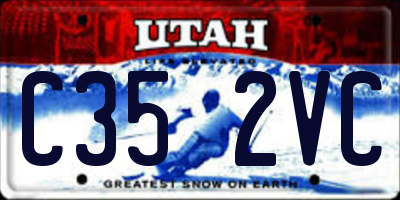 UT license plate C352VC