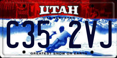 UT license plate C352VJ