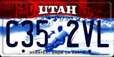 UT license plate C352VL