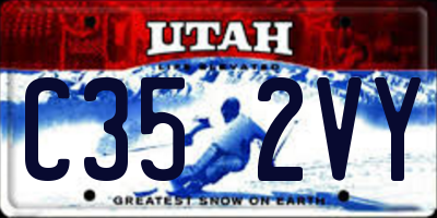 UT license plate C352VY