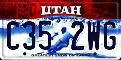 UT license plate C352WG
