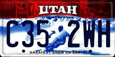 UT license plate C352WH