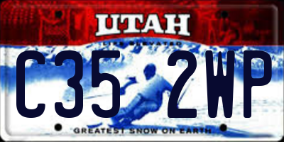 UT license plate C352WP