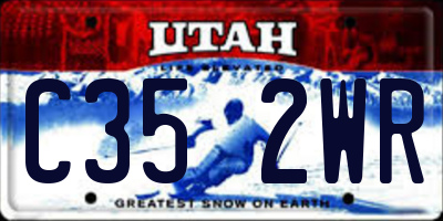 UT license plate C352WR