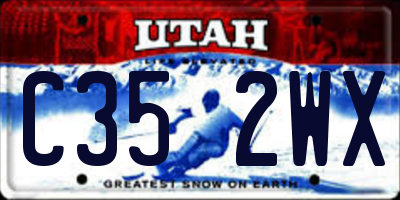 UT license plate C352WX