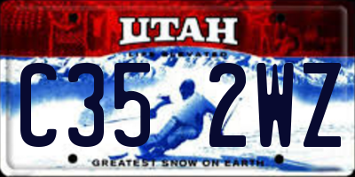 UT license plate C352WZ