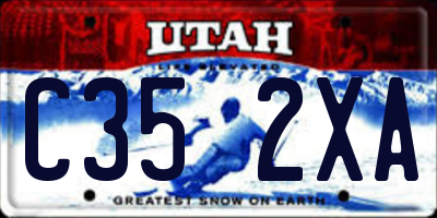 UT license plate C352XA