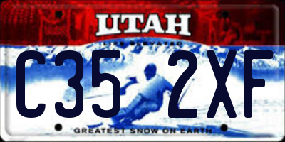 UT license plate C352XF