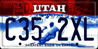 UT license plate C352XL