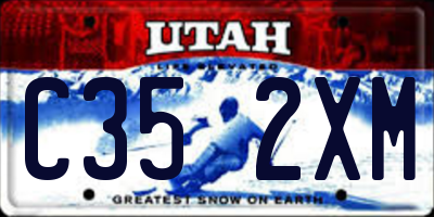 UT license plate C352XM