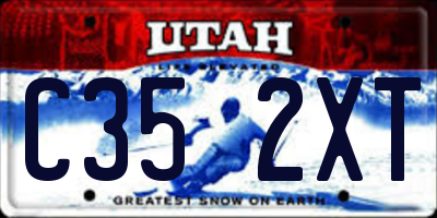 UT license plate C352XT