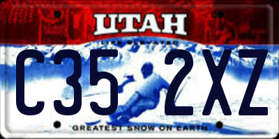UT license plate C352XZ