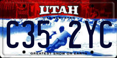 UT license plate C352YC