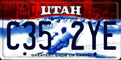 UT license plate C352YE