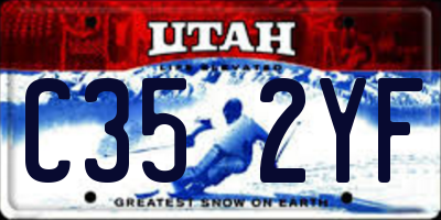 UT license plate C352YF