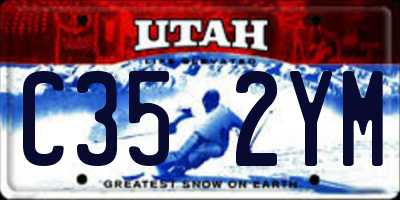 UT license plate C352YM