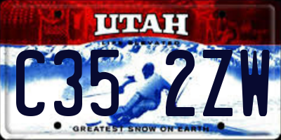 UT license plate C352ZW