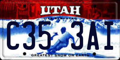 UT license plate C353AI