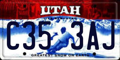 UT license plate C353AJ