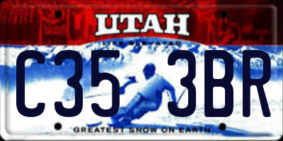 UT license plate C353BR