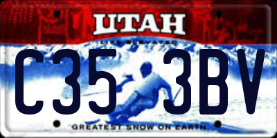 UT license plate C353BV