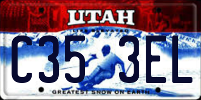 UT license plate C353EL