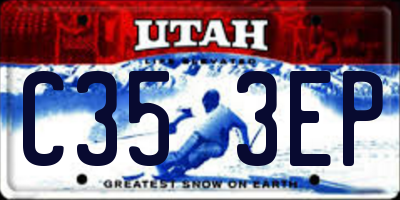 UT license plate C353EP