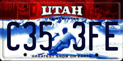 UT license plate C353FE