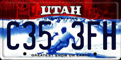 UT license plate C353FH