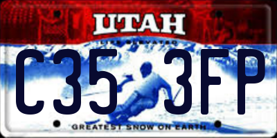 UT license plate C353FP