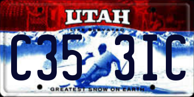 UT license plate C353IC
