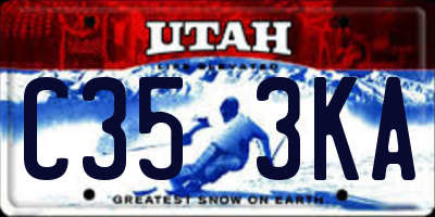UT license plate C353KA