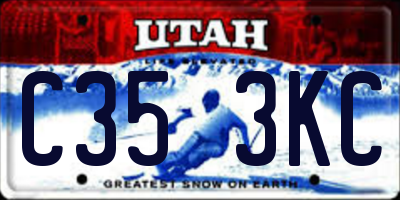 UT license plate C353KC