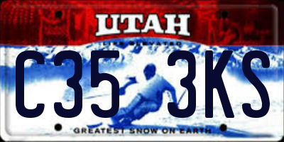 UT license plate C353KS