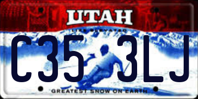 UT license plate C353LJ