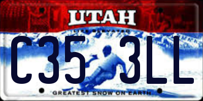 UT license plate C353LL