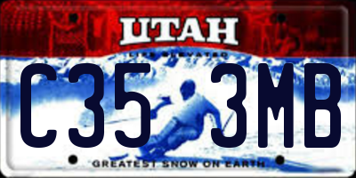 UT license plate C353MB