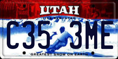 UT license plate C353ME