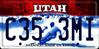 UT license plate C353MI