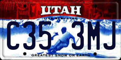 UT license plate C353MJ