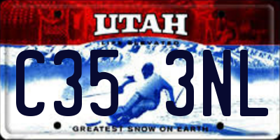 UT license plate C353NL