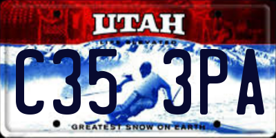 UT license plate C353PA