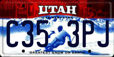 UT license plate C353PJ
