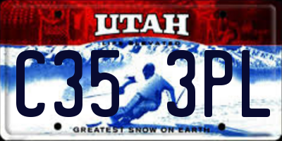UT license plate C353PL
