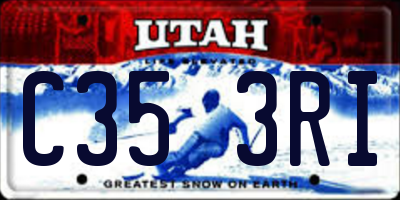 UT license plate C353RI