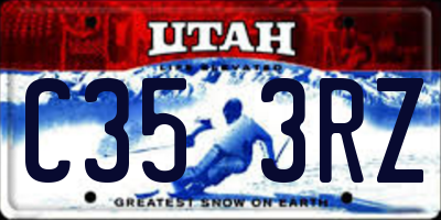 UT license plate C353RZ