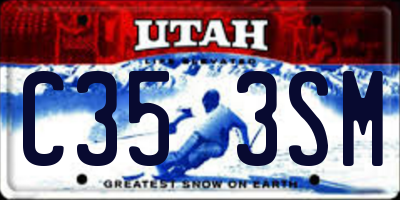 UT license plate C353SM