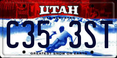 UT license plate C353ST
