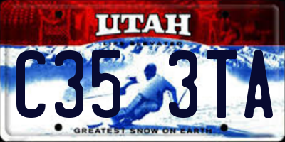 UT license plate C353TA