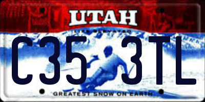 UT license plate C353TL